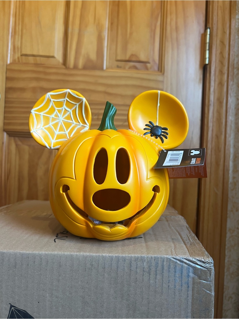 Mickey Pumpkin Candy Bucket - Orange Halloween Decor